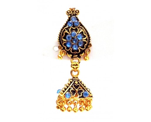 Golden Oxidized Women Earring Jhumka Jhumki Jewelry Drop PushBack Classy Gift 80